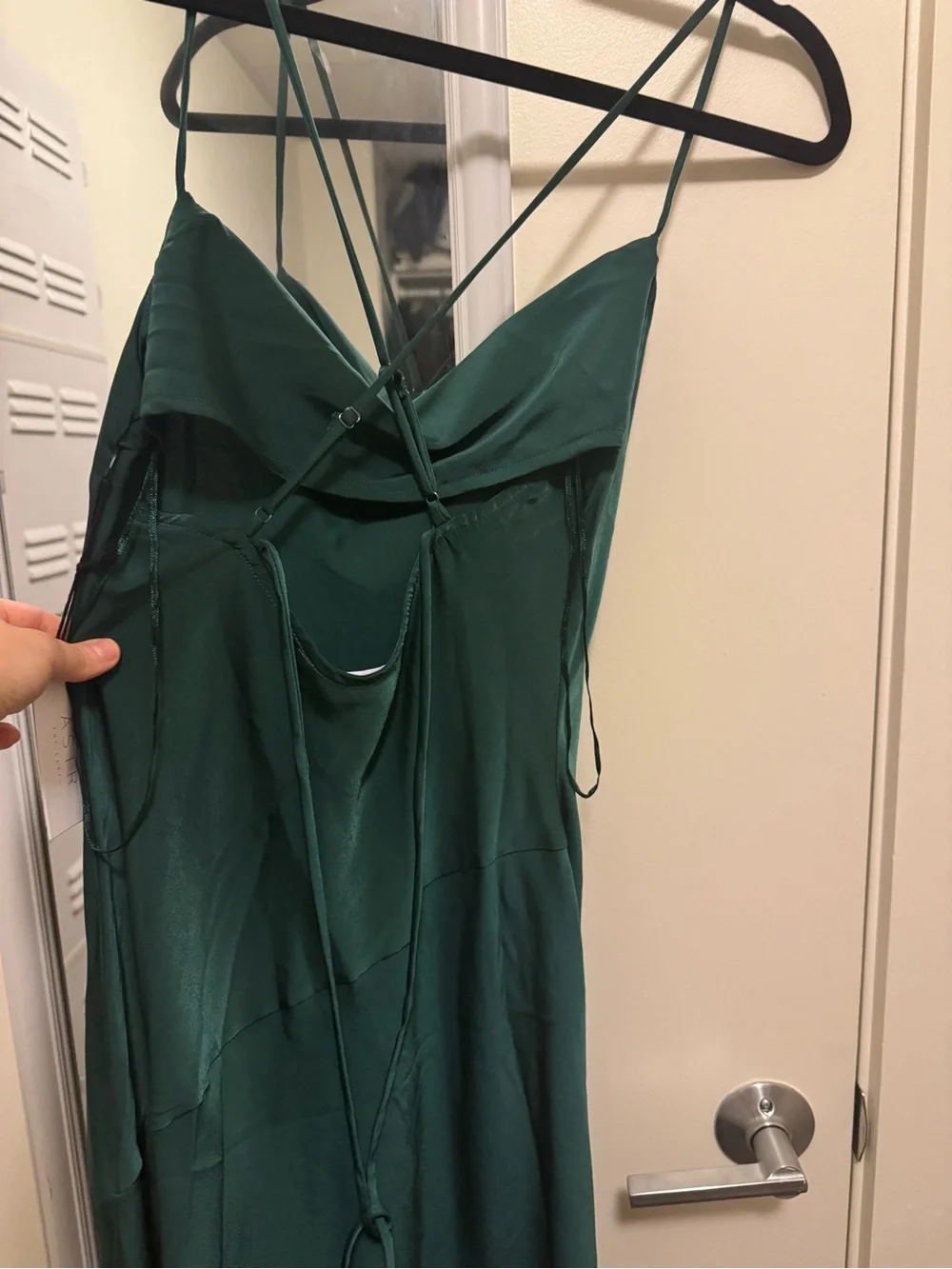 Emerald Green Slip Dress with Adjustable Straps